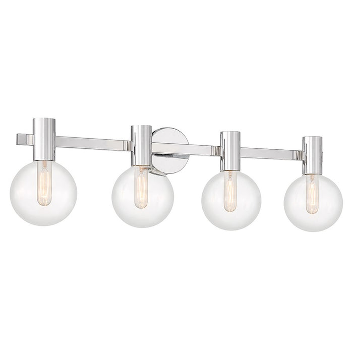 Savoy House Wright 4-Light Bathroom Vanity Light, Chrome