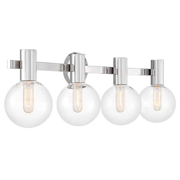 Savoy House Wright 4-Light Bathroom Vanity Light, Chrome