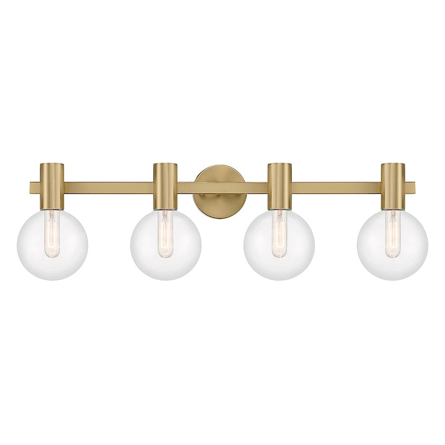 Savoy House Wright 4-Light Bathroom Vanity Light, Warm Brass - 8-3076-4-322