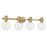 Savoy House Wright 4-Light Bathroom Vanity Light, Warm Brass