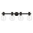 Savoy House Wright 4-Light Bathroom Vanity Light, Matte Black