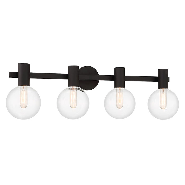 Savoy House Wright 4-Light Bathroom Vanity Light, Matte Black