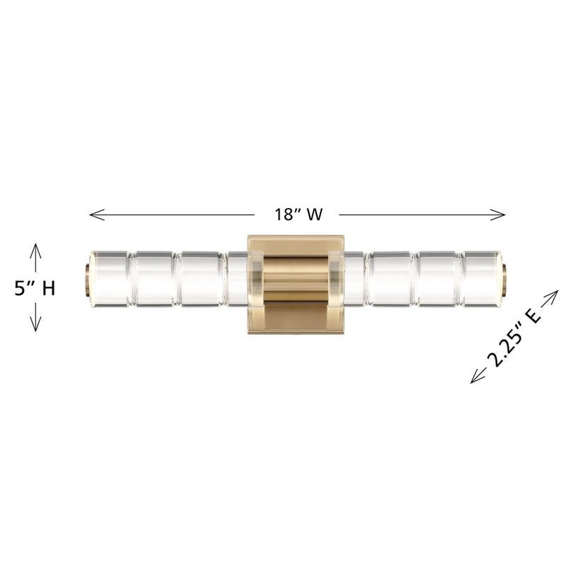 Savoy House Beale LED 18" Bathroom Vanity Light, Noble Brass