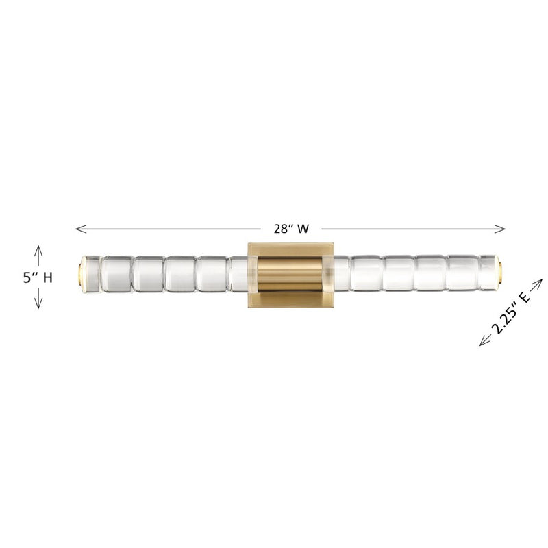 Savoy House Beale LED 28" Bathroom Vanity Light, Noble Brass