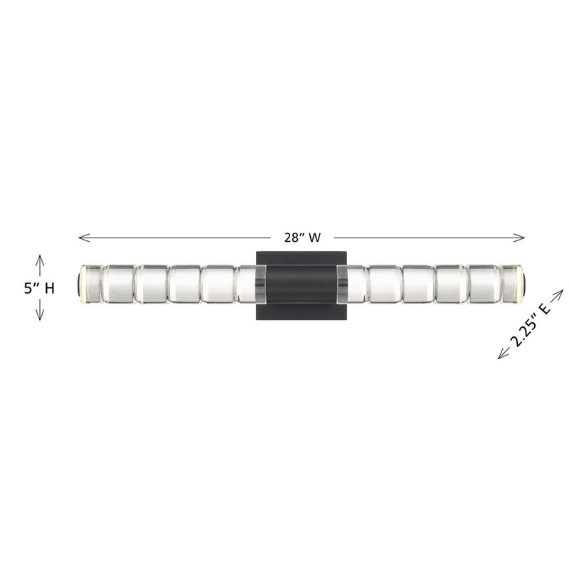 Savoy House Beale LED 28" Bathroom Vanity Light, Black Lustre