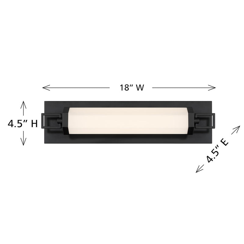 Savoy House Parker 18" Bath Sconce, Black Lustre
