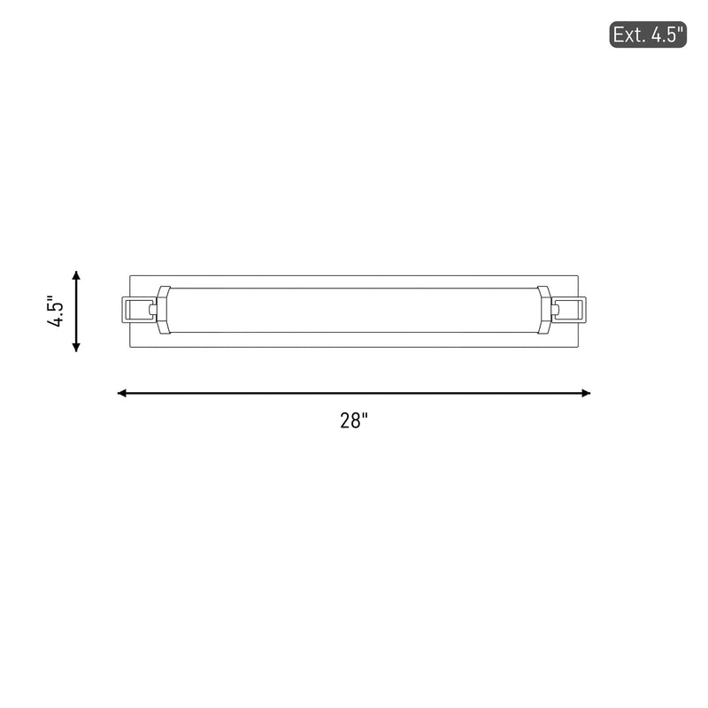Savoy House Parker 28" Bath Sconce, Noble Brass