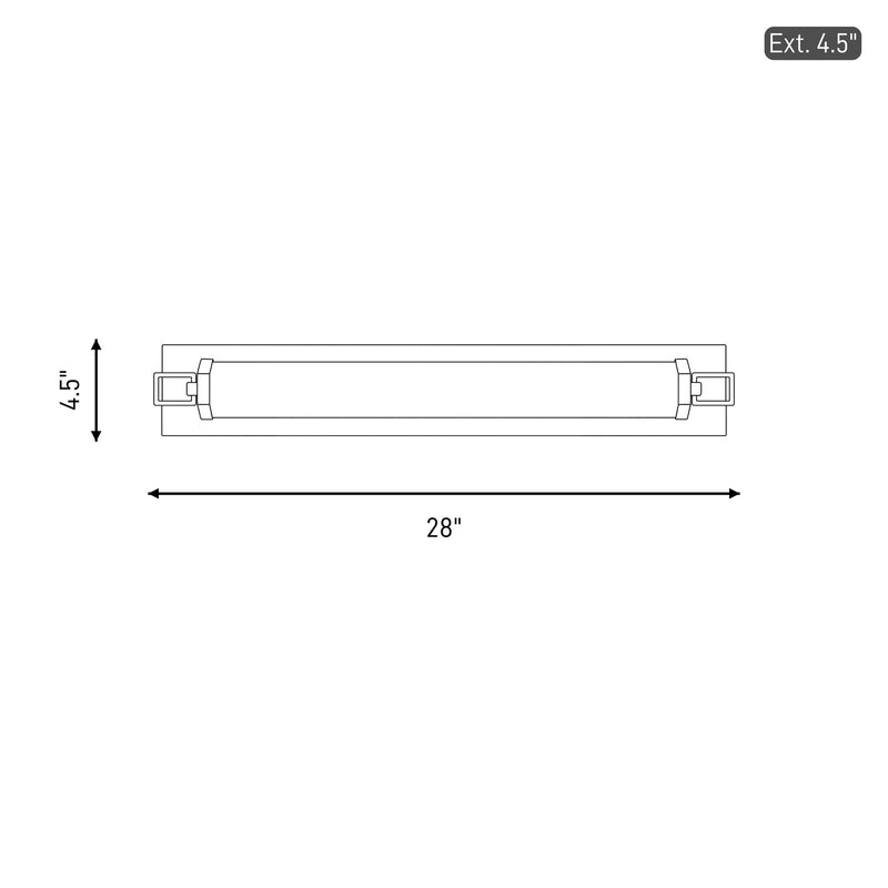 Savoy House Parker 28" Bath Sconce, Black Lustre