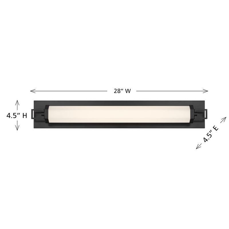 Savoy House Parker 28" Bath Sconce, Black Lustre