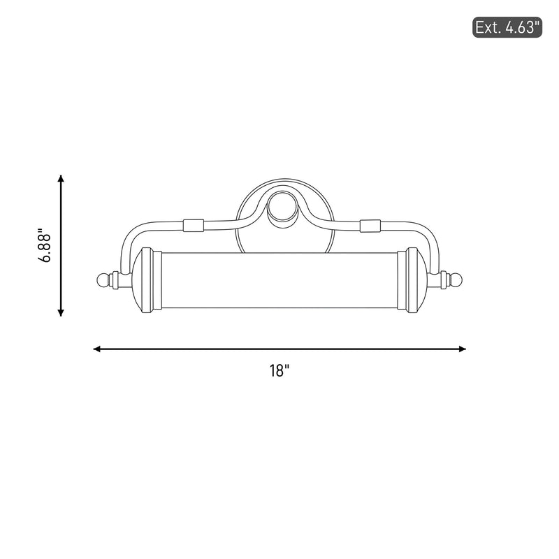 Savoy House Keller 18" Bath Sconce, Chrome