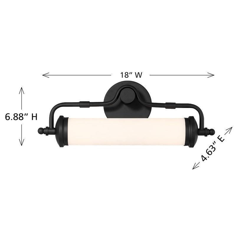 Savoy House Keller 18" Bath Sconce, Black Lustre