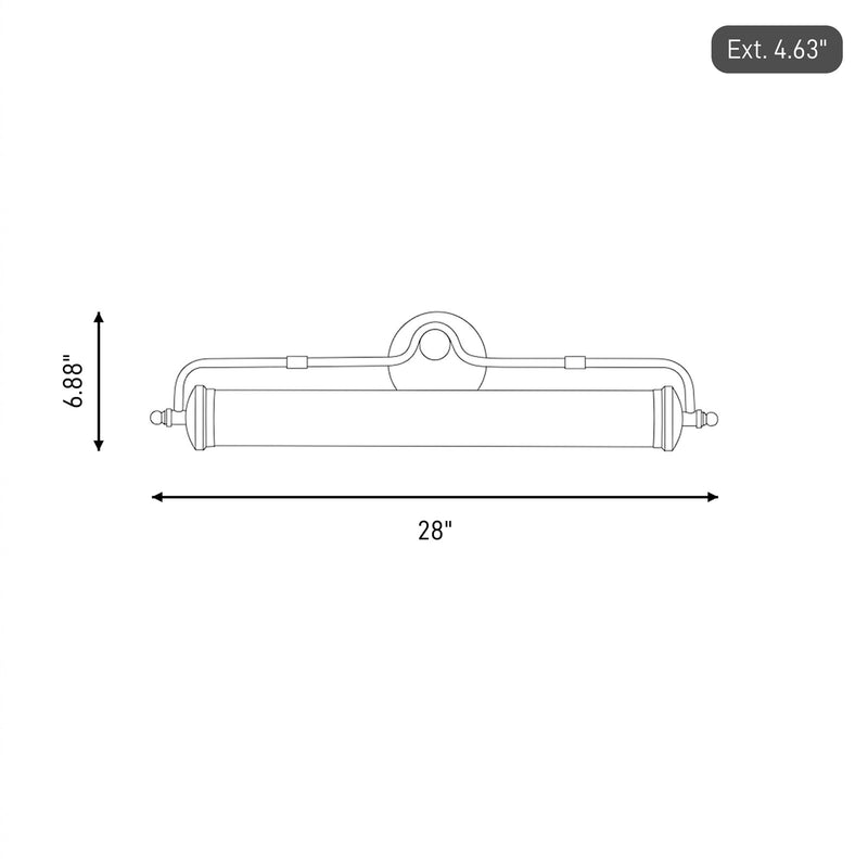 Savoy House Keller 28" Bath Sconce, Chrome