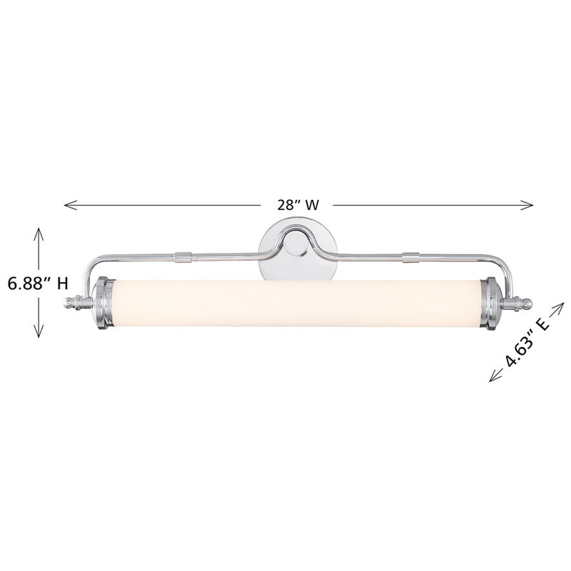 Savoy House Keller 28" Bath Sconce, Chrome