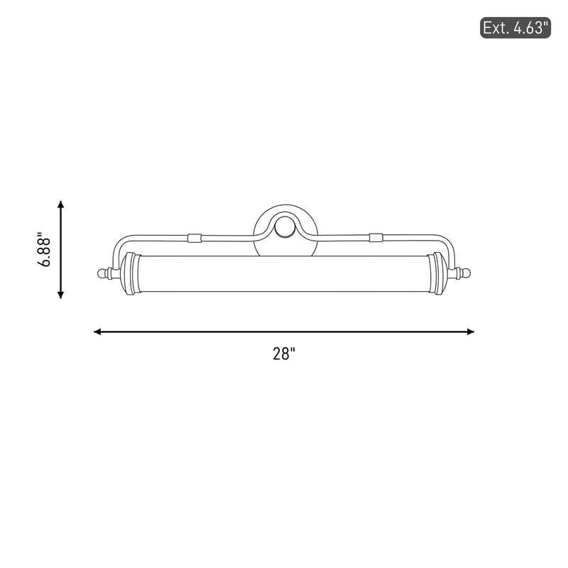 Savoy House Keller 28" Bath Sconce, Black Lustre