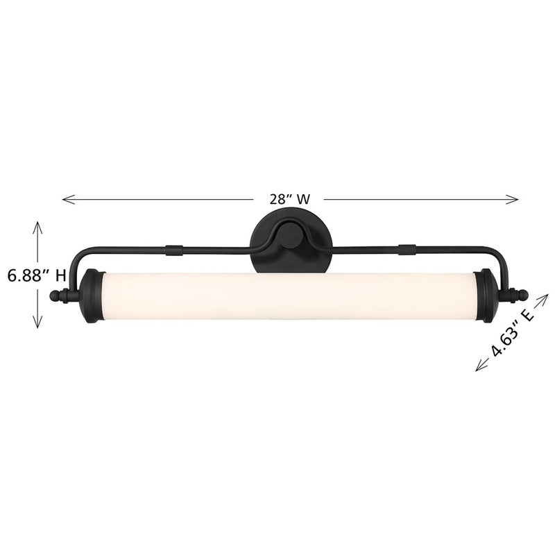 Savoy House Keller 28" Bath Sconce, Black Lustre