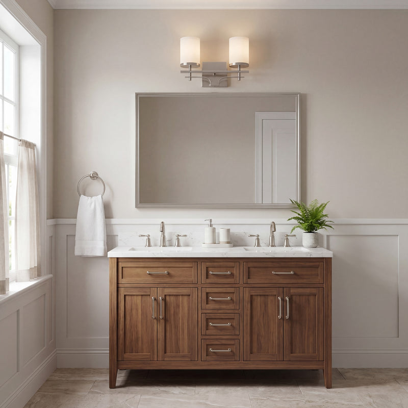 Savoy House Colton 2-Light Bathroom Vanity Light, Satin Nickel