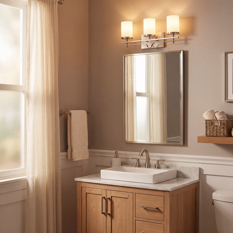 Savoy House Colton 3-Light Bathroom Vanity Light, Satin Nickel