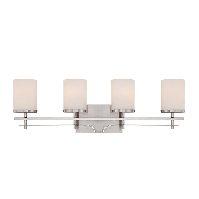 Savoy House Colton 4-Light Bathroom Vanity Light, Satin Nickel