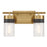 Savoy House Brickell 2Lt Bathroom Vanity Light, Brass/Black - 8-3600-2-322