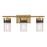 Savoy House Brickell 3Lt Bathroom Vanity Light, Brass/Black - 8-3600-3-322