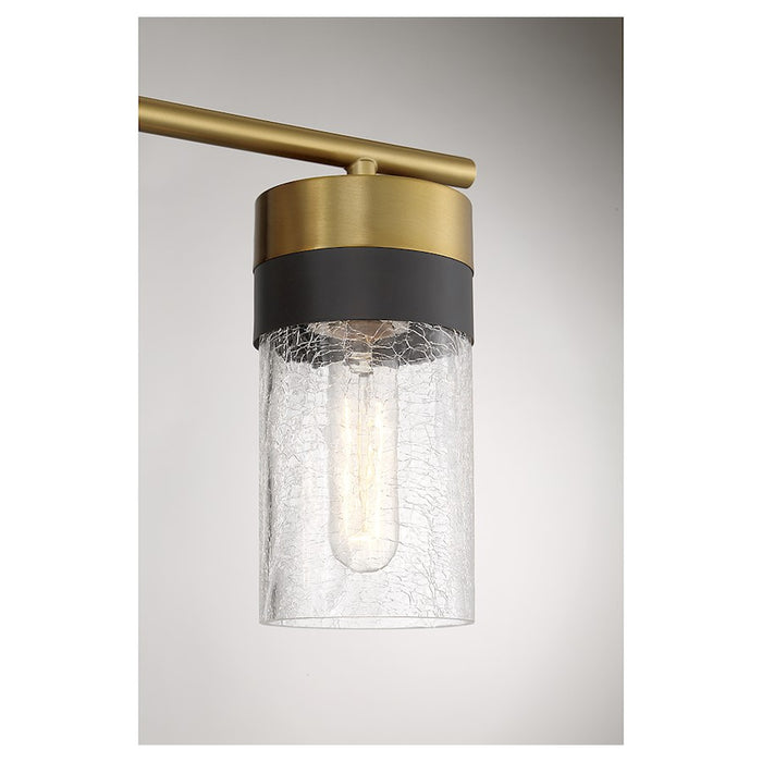 Savoy House Brickell 3Lt Bathroom Vanity Light, Brass/Black