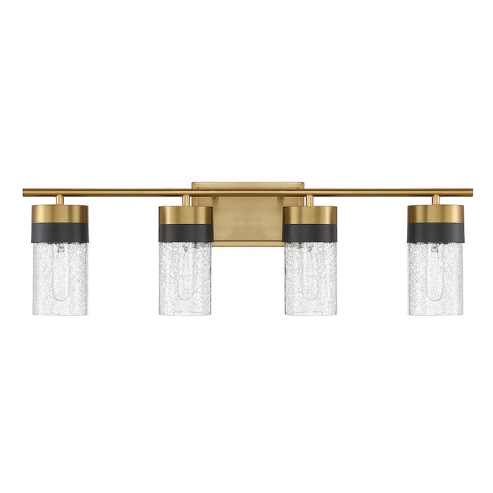 Savoy House Brickell 4Lt Bathroom Vanity Light, Brass/Black