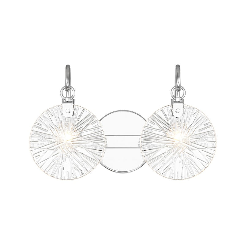 Savoy House Addison 2 Light Bath, Polished Chrome/Clear Starburst