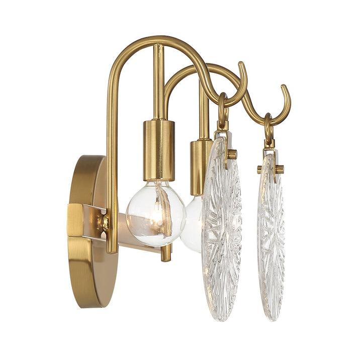 Savoy House Addison 2-Light Bathroom Vanity Light, Warm Brass