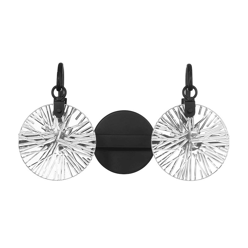 Savoy House Addison 2 Light Bath, Matte Black/Clear Starburst