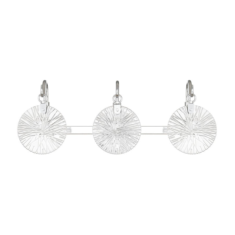 Savoy House Addison 3 Light Bath, Polished Chrome/Clear Starburst