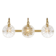 Savoy House Addison 3 Light Bath, Warm Brass/Clear Starburst - 8-3981-3-322