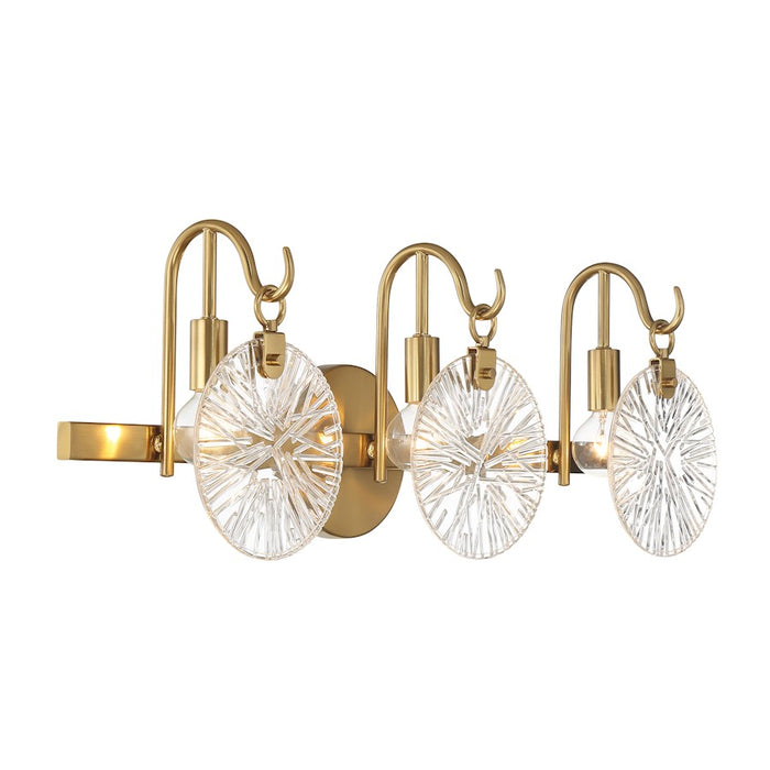 Savoy House Addison 3-Light Bathroom Vanity Light, Warm Brass