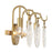 Savoy House Addison 3 Light Bath, Warm Brass/Clear Starburst