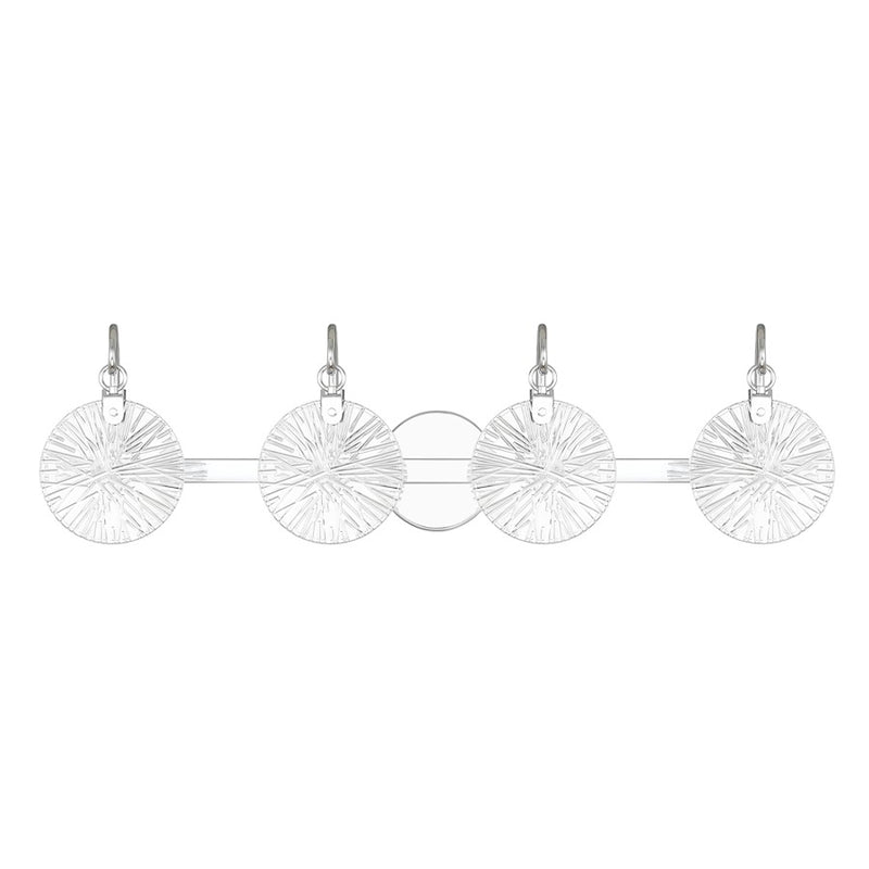 Savoy House Addison 4-Light Bathroom Vanity Light, Polished Chrome