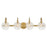 Savoy House Addison 4-Light Bathroom Vanity Light, Warm Brass - 8-3981-4-322