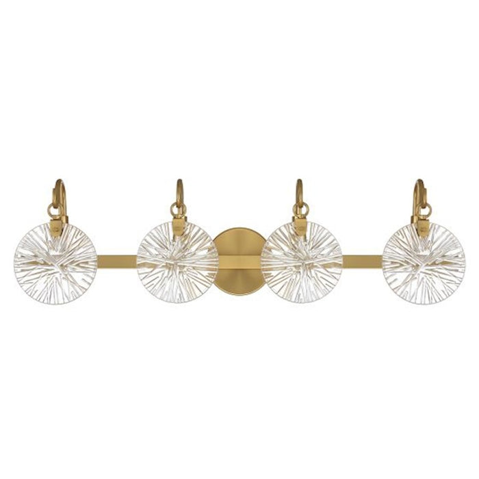 Savoy House Addison 4-Light Bathroom Vanity Light, Warm Brass