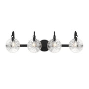 Savoy House Addison 4 Light Bath, Matte Black/Clear Starburst - 8-3981-4-BK