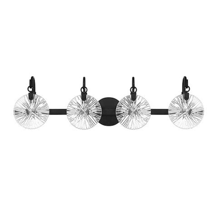 Savoy House Addison 4-Light Bathroom Vanity Light, Matte Black