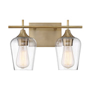 Savoy House Octave 2-Light Bathroom Vanity Light, Warm Brass - 8-4030-2-322