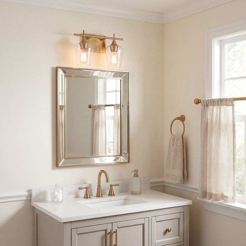 Savoy House Octave 2-Light Bathroom Vanity Light, Warm Brass