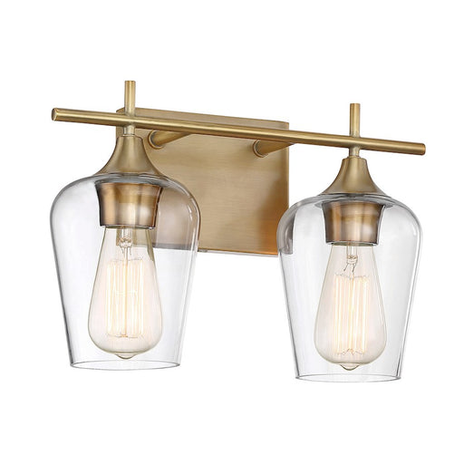 Savoy House Octave 2-Light Bathroom Vanity Light, Warm Brass