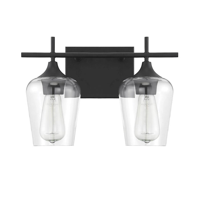 Savoy House Octave 2-Light Bathroom Vanity Light, Black