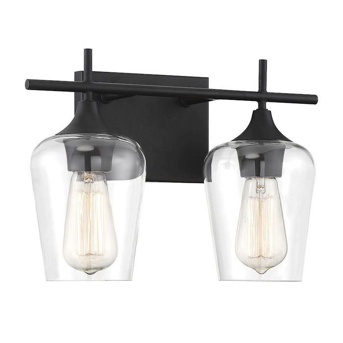 Savoy House Octave 2-Light Bathroom Vanity Light, Black