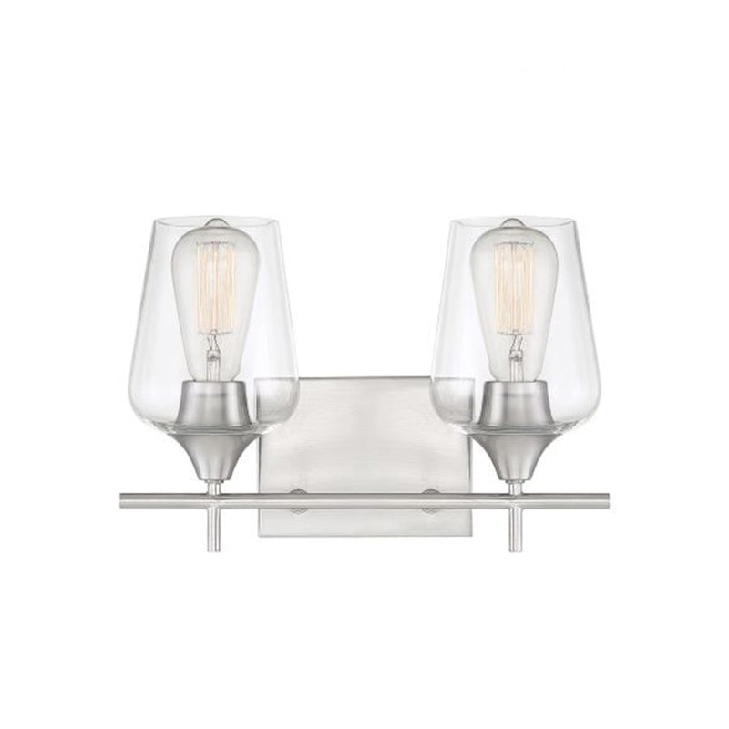 Savoy House Octave 2-Light Bathroom Vanity Light, Satin Nickel