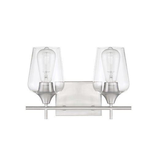 Savoy House Octave 2-Light Bathroom Vanity Light, Satin Nickel