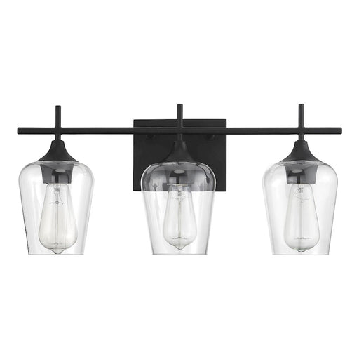 Savoy House Octave 3-Light Bathroom Vanity Light, Black