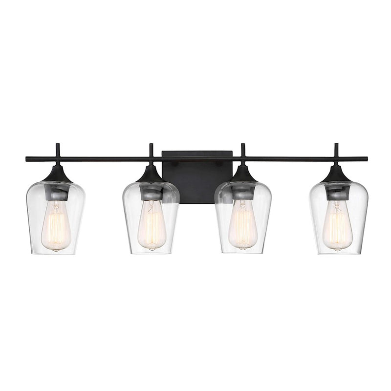 Savoy House Octave 4-Light Bathroom Vanity Light, English Bronze