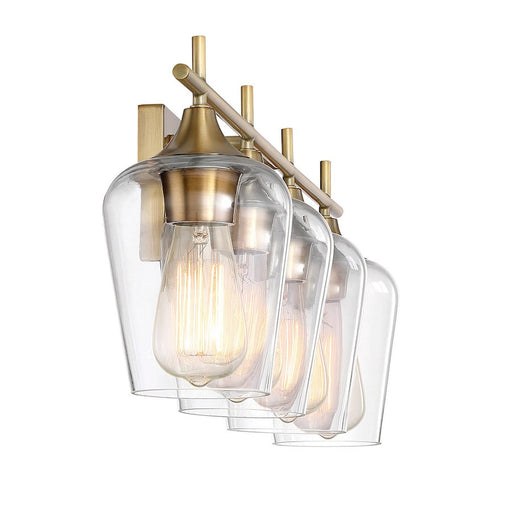 Savoy House Octave 4-Light Bathroom Vanity Light, Warm Brass