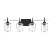 Savoy House Octave 4-Light Bathroom Vanity Light, Black - 8-4030-4-BK
