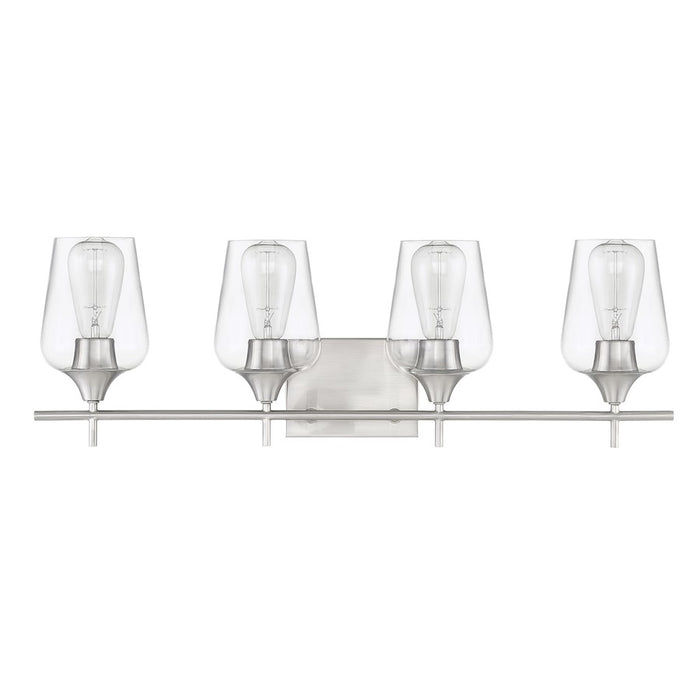 Savoy House Octave 4-Light Bathroom Vanity Light, Satin Nickel